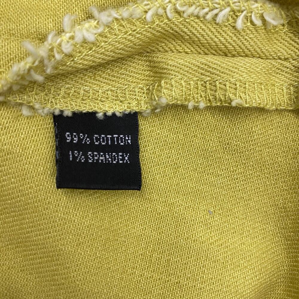 Company Ellen Tracy Yellow Utility Jacket Womens 12 Cotton Stretch Shacket - Picture 4 of 10